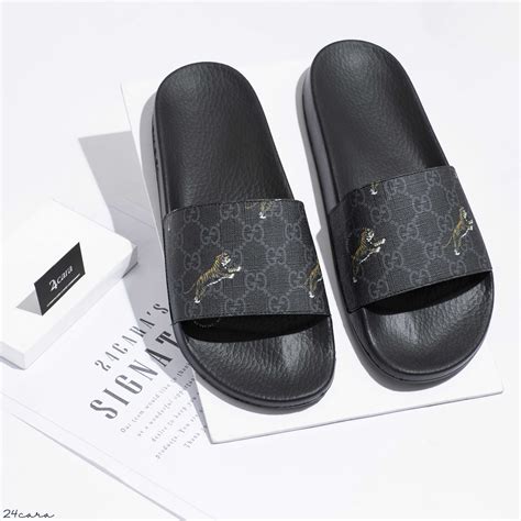 gucci men's slides bloomingdales|Gucci Men's GG Embossed Slide Sandals .